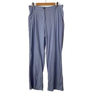 H&M Linen Blend Pants Women's 12 High Rise Wide Leg Beach Coastal Grandma Summer